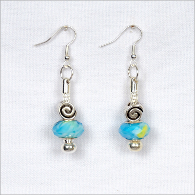 Aqua & Yellow Earrings