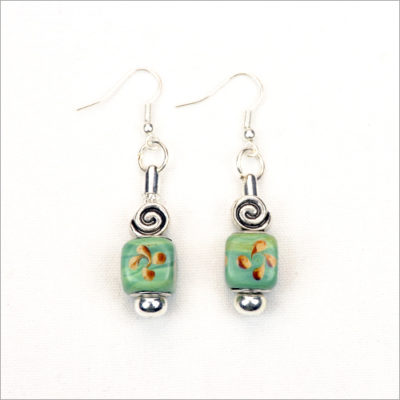 Blarney Stone Painted Square Earrings
