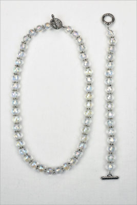Angelic Multi-Faceted Clear Crystal Jewelry Set