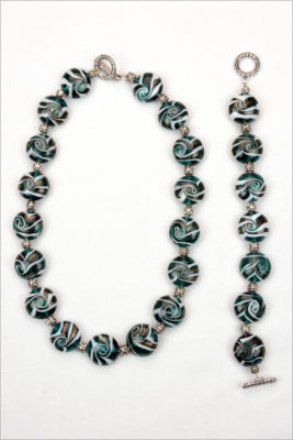 Glass Lampwork Bead Jewelry Set