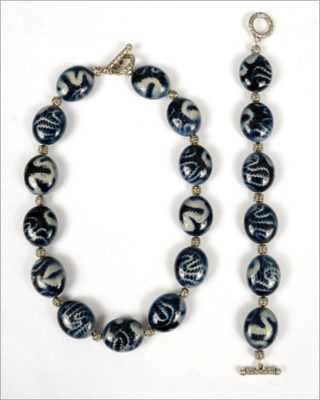 Navy Bead Jewelry Set