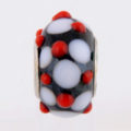 Red & White Lampwork Square