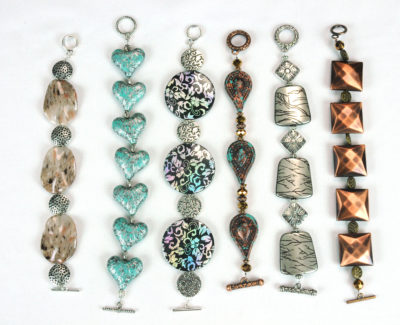 Six Handmade Beaded Bracelets