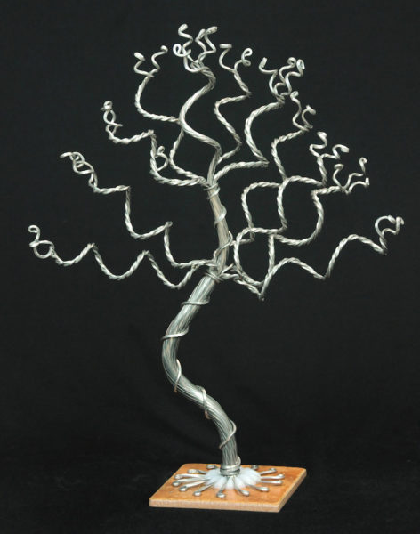 Small Whimsical Tree Display on Terra Cotta