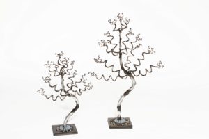 Small and Medium Black & Silver Jewelry Tree Combo