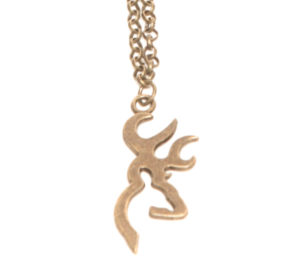 Antique Brass Deer Necklace