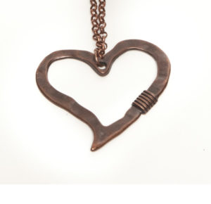 Large Copper Colored Heart Necklace - BEST SELLER!
