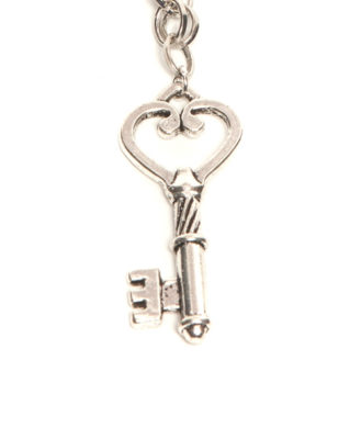 Silver Plated Key Necklace