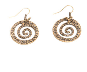 Spiral Earrings - Antique Brass Colored