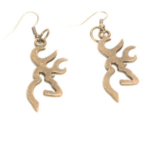Deer Earrings - Antique Brass Colored