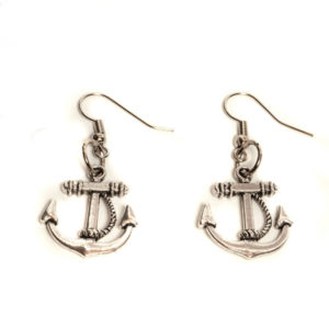 Anchor Earrings - Silver Plated