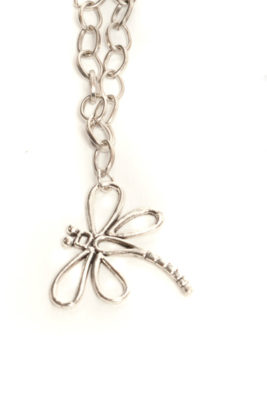 Dragonfly Necklace - Silver Plated