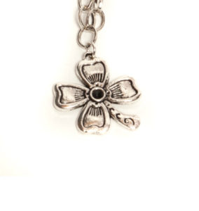 Flower Necklace - Silver Plated