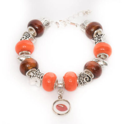 Cleveland Browns Bracelet with Dangling Pendant