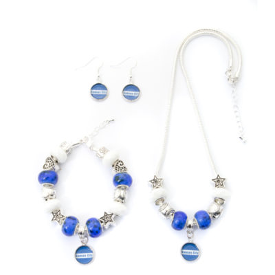 Kansas City Royals Jewelry Set - Necklace, Bracelet, Earrings