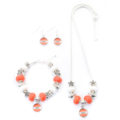 Texas Longhorns Necklace, Bracelet, Earrings 3 Piece Set