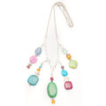 5 Headpin Silver Plated Necklace with Beautiful Multi Colored Stones