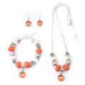 Syracuse Orangemen Necklace, Bracelet, and Earrings 3 Piece Set