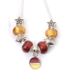 Washington Redskins Necklace - Large Hole