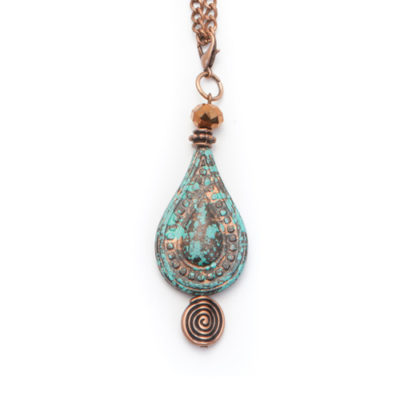 Patina-Teardrop-and-Bronze-Beads