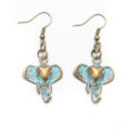 ElephantBrass&BlueEarrings